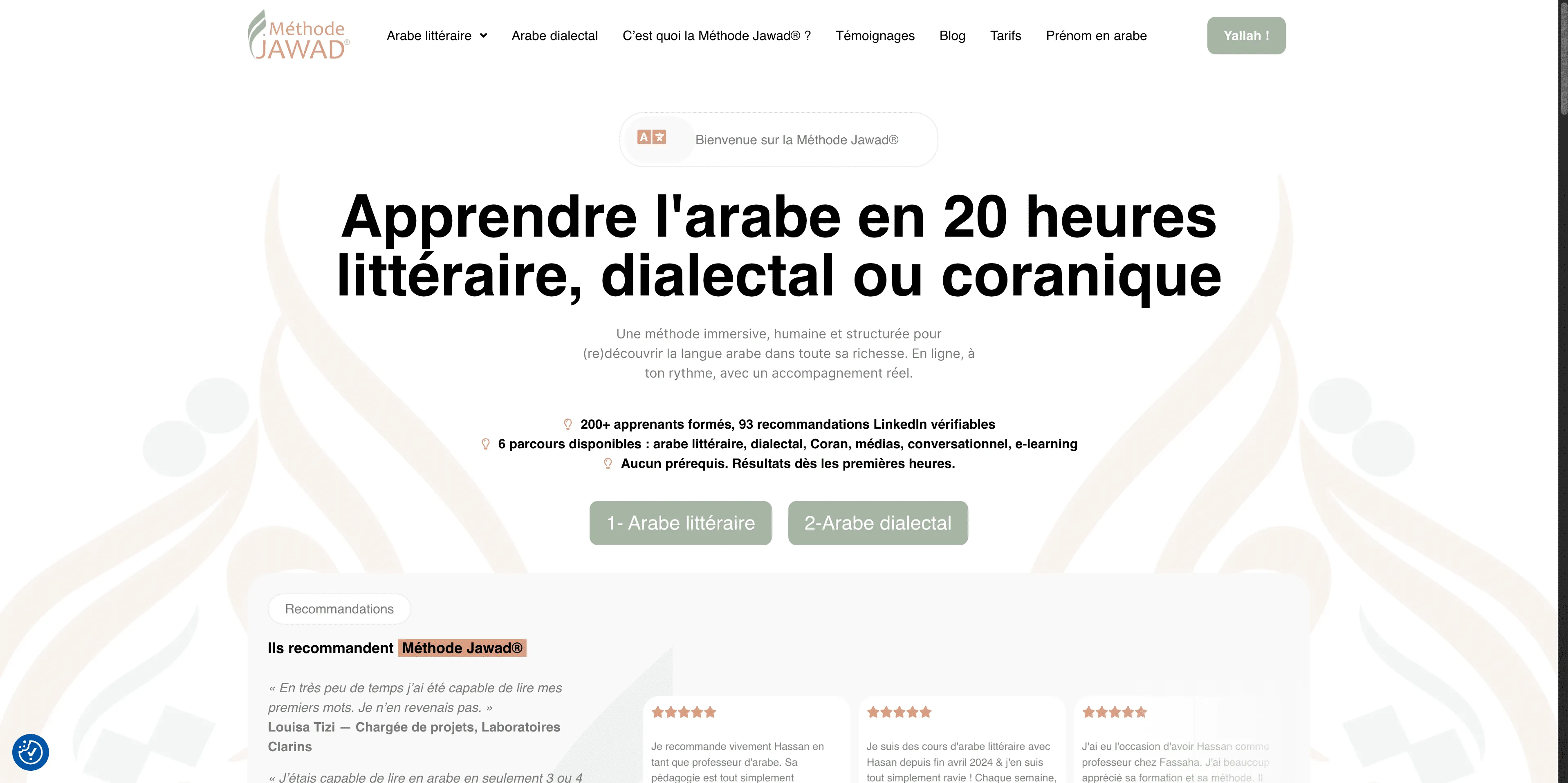 Site Méthode Jawad · version desktop